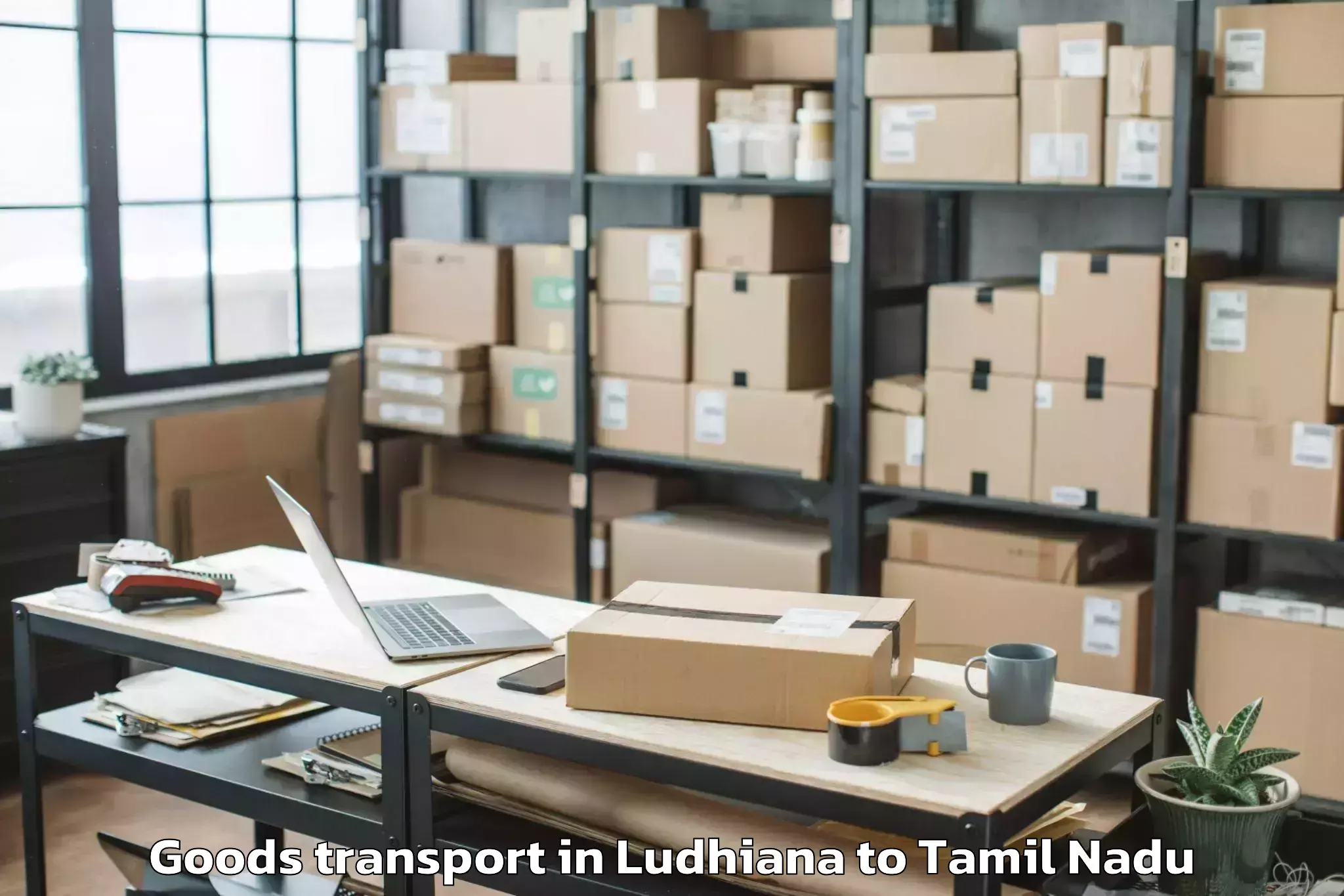 Top Ludhiana to Kadambur Goods Transport Available